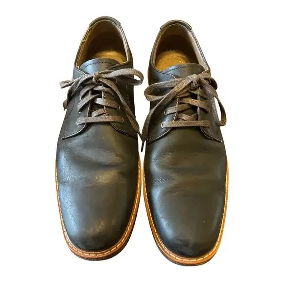 JOSEPH ABBOUD Men’s Black Leather Oxford Lace Up Shoes Size 9 - Picture 2 of 6